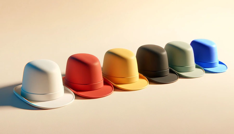 6 sombreros de colores